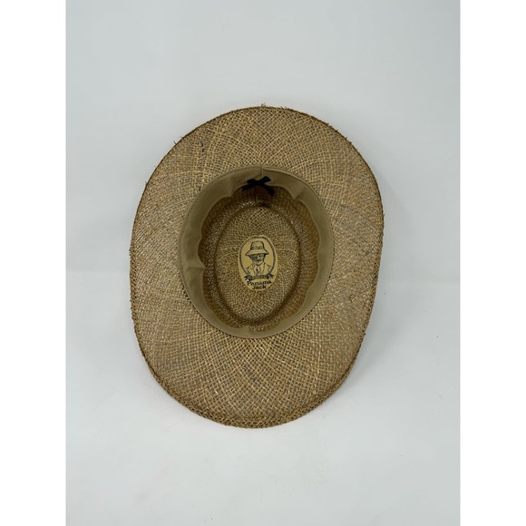 Vintage Panama Jack Gamber Straw Hat-Green Floral Band-Medium - Picture 6 of 7